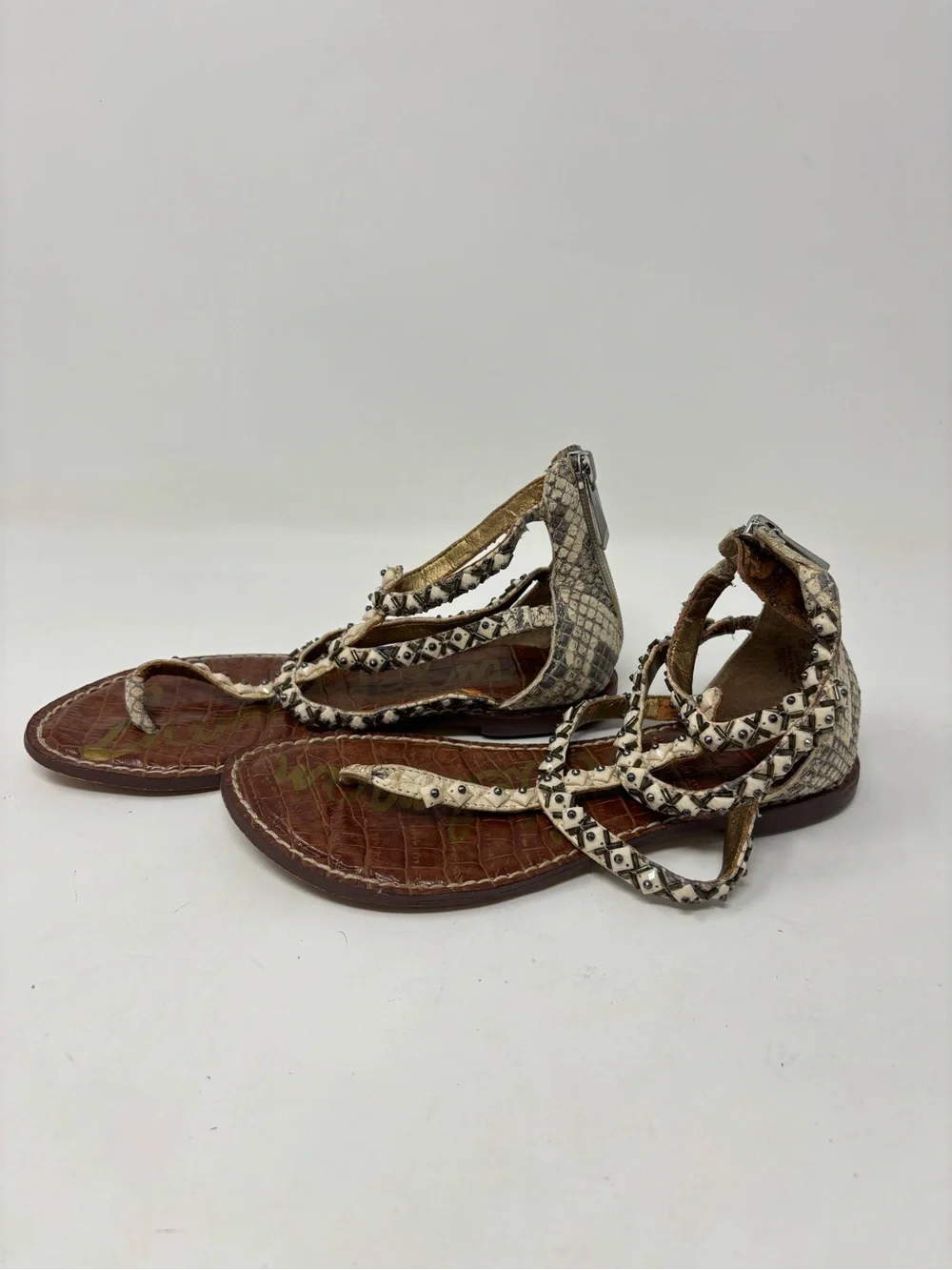 Sam Edelman leopard print calf hair sandals size 5.5